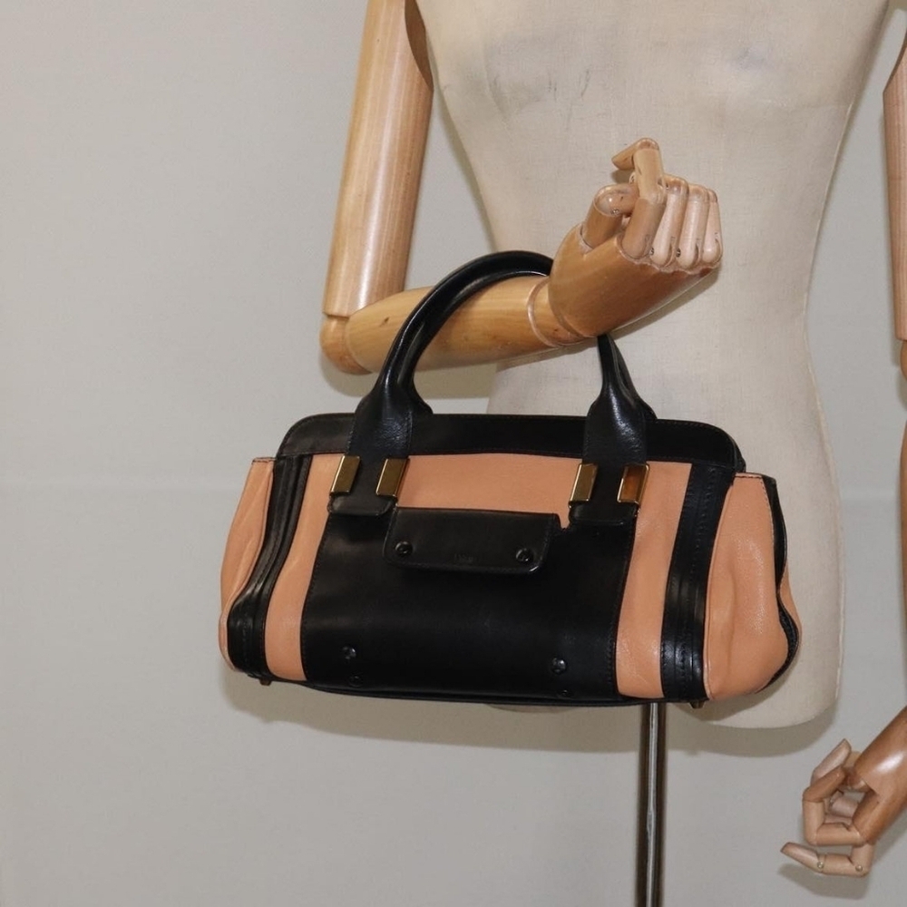 Chloé Alice Satchel Pink/Black Medium – Calfskin, With Dust Bag